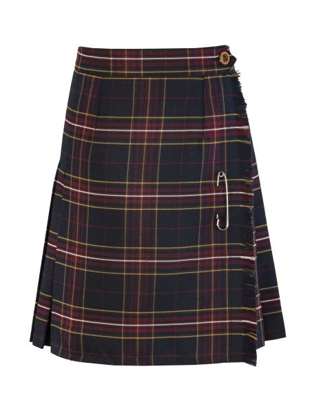 Maroon/Navy/Tan Plaid X-Kilt - Youth