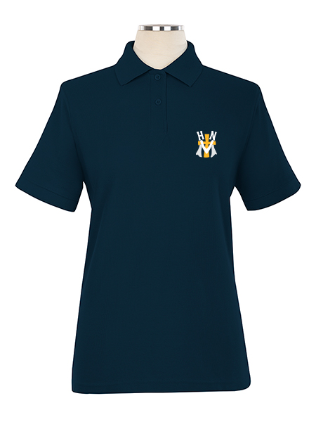Short Sleeve Pique Embroidered Golf Shirt - Female