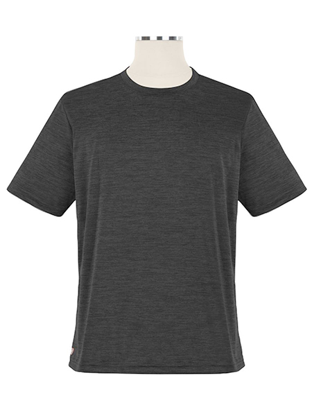 Heathered Short Sleeve Printed Performance Crewneck T-Shirt - Unisex