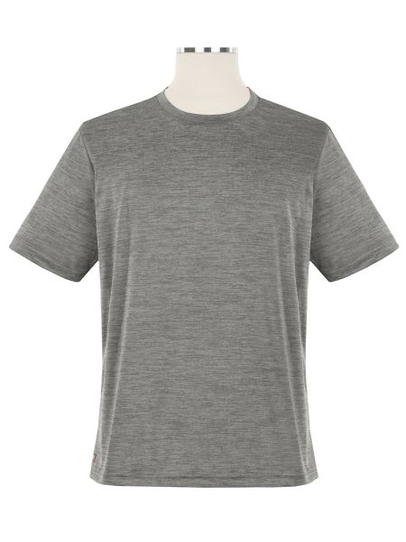 Heathered Short Sleeve Printed Performance Crewneck T-Shirt - Unisex