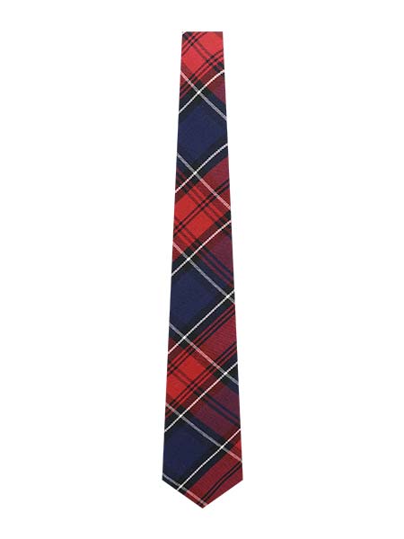 Red/Navy/White Plaid Tie