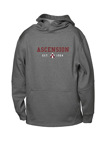 Youth Performance Applique Kangaroo Hoodie - Unisex