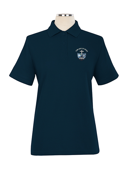 Short Sleeve Pique Embroidered Golf Shirt - Female