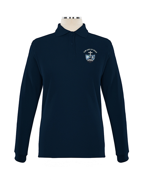 Long Sleeve Pique Embroidered Golf Shirt - Female