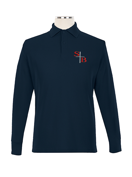 Long Sleeve Pique Embroidered Golf Shirt - Unisex