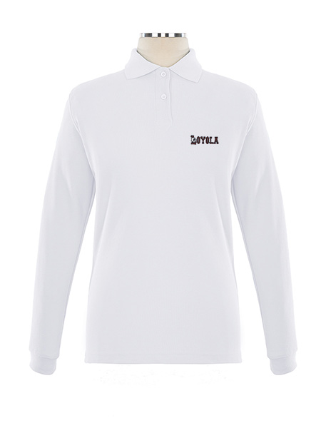 Long Sleeve Pique Embroidered Golf Shirt - Female