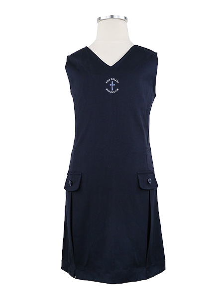 Flap Tunic Embroidered, two front pleats, back zipper