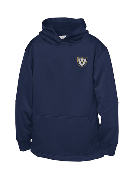 Youth Performance Embroidered Kangaroo Hoodie - Unisex