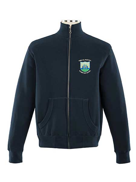 Full Zip Fitted Jacket with side pockets, embroidered