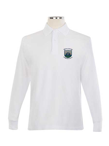 Long Sleeve Embroidered Polo Shirt