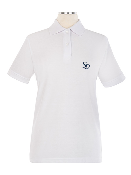 Short Sleeve Pique Embroidered Golf Shirt - Female