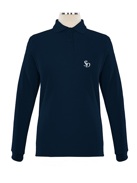 Long Sleeve Pique Embroidered Golf Shirt - Female