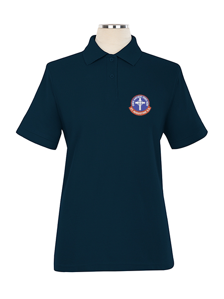 Short Sleeve Pique Embroidered Golf Shirt - Female