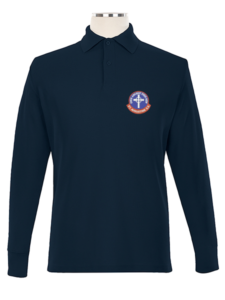 Long Sleeve Pique Embroidered Golf Shirt - Unisex