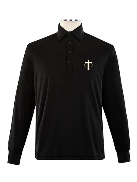 Long Sleeve Performance Printed Golf Shirt - Male