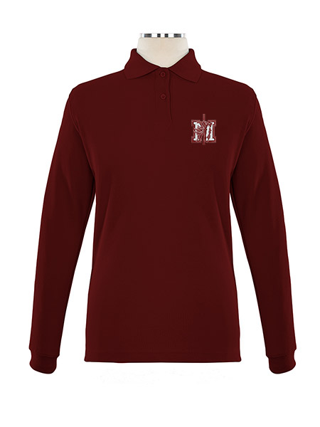 Long Sleeve Pique Embroidered Golf Shirt - Female