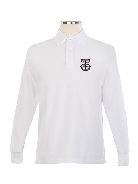 Long Sleeve Pique Embroidered Golf Shirt - Unisex