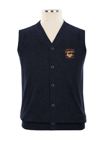 Embroidered Cardigan Vest - Unisex