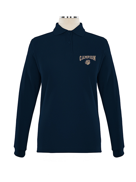 Long Sleeve Pique Embroidered Golf Shirt - Female