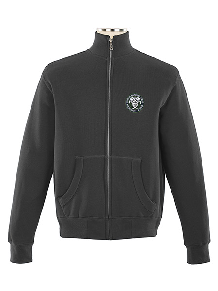 Full Zip Embroidered Sweat Top - Unisex