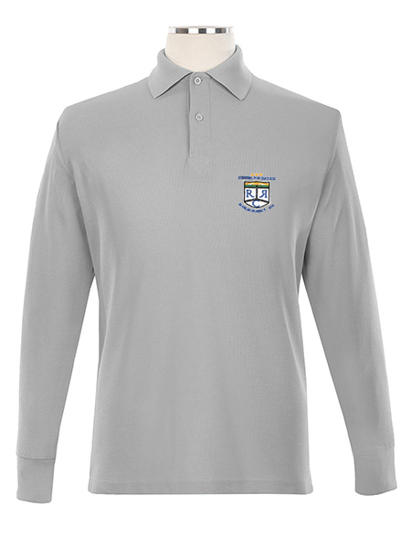 Long Sleeve Pique Embroidered Golf Shirt - Unisex