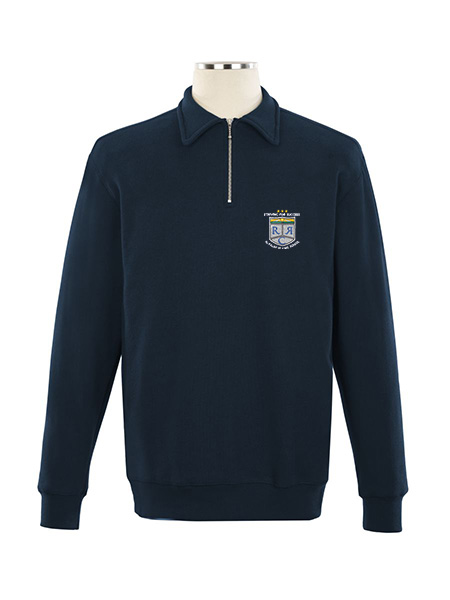 1/4 Zip Polo Embroidered Sweat Top - Unisex