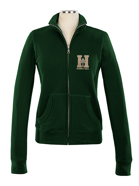 Full Zip Embroidered Sweat Top - Female