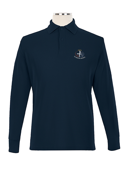 Long Sleeve Pique Embroidered Golf Shirt - Unisex