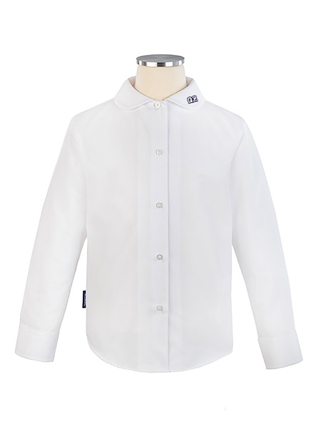 Long Sleeve Peter Pan Embroidered Blouse - Female