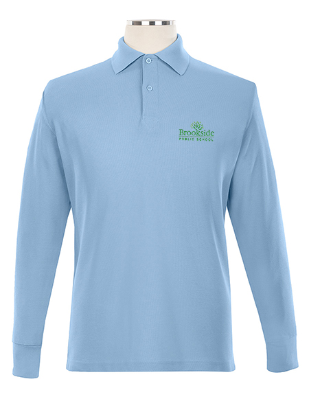 Long Sleeve Pique Embroidered Golf Shirt - Unisex