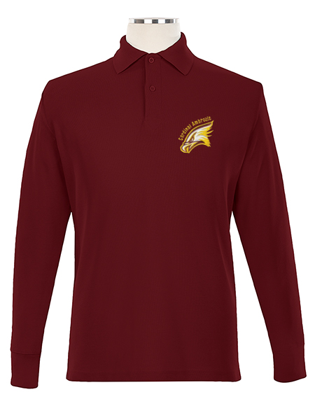 Long Sleeve Pique Embroidered Golf Shirt - Unisex