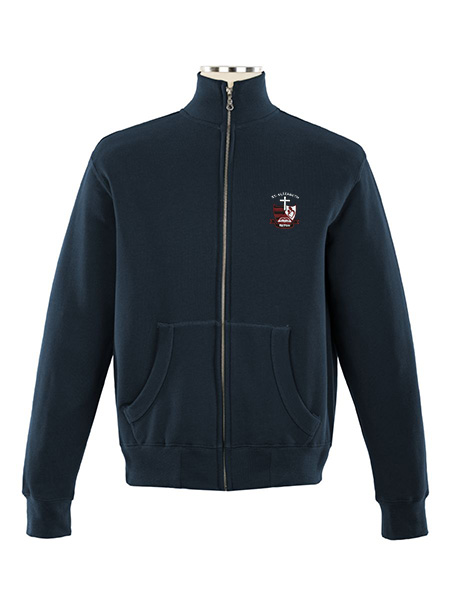 Full Zip Embroidered Sweatshirt - Unisex