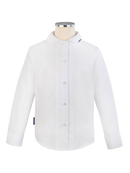 Long Sleeve Peter Pan Embroidered Blouse - Female