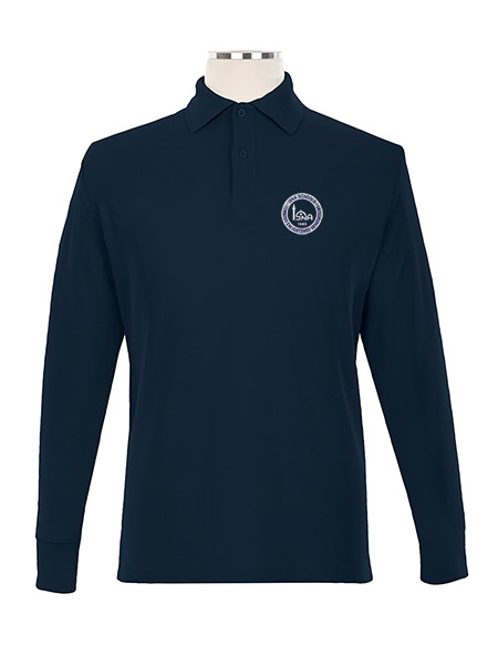Long Sleeve Pique Embroidered Golf Shirt - Unisex