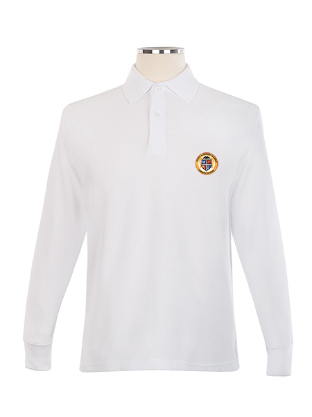 Long Sleeve Pique Embroidered Golf Shirt - Unisex