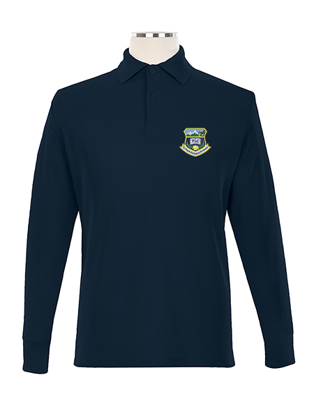 Long Sleeve Pique Embroidered Golf Shirt - Unisex