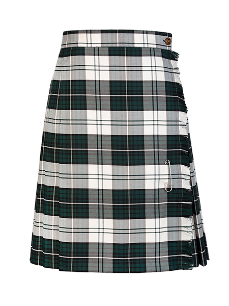 Green/Black/White Plaid Kilt