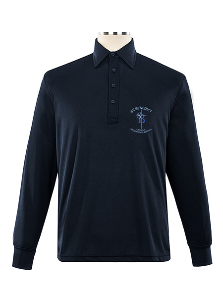 Long Sleeve Performance Embroidered Golf Shirt - Male