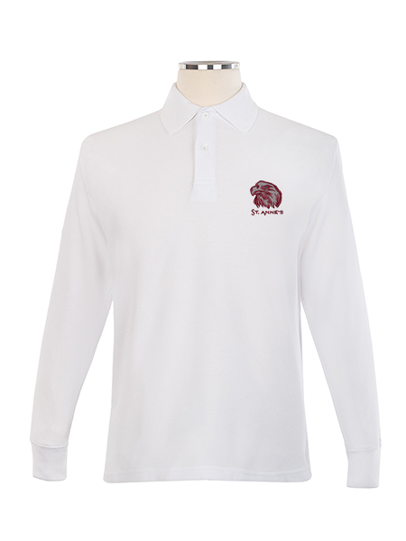 Long Sleeve Pique Embroidered Golf Shirt - Unisex