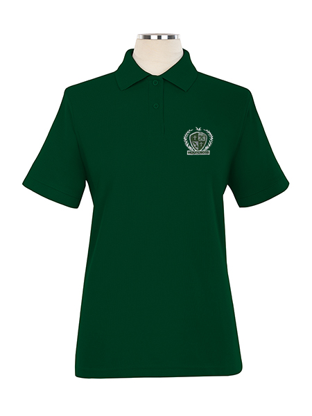 Short Sleeve Pique Embroidered Golf Shirt - Female