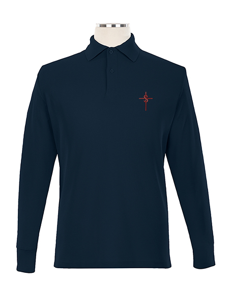 Long Sleeve Pique Embroidered Golf Shirt - Unisex