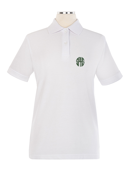 Short Sleeve Pique Embroidered Golf Shirt - Female