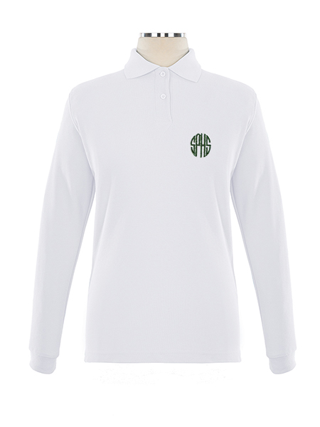 Long Sleeve Pique Embroidered Golf Shirt - Female