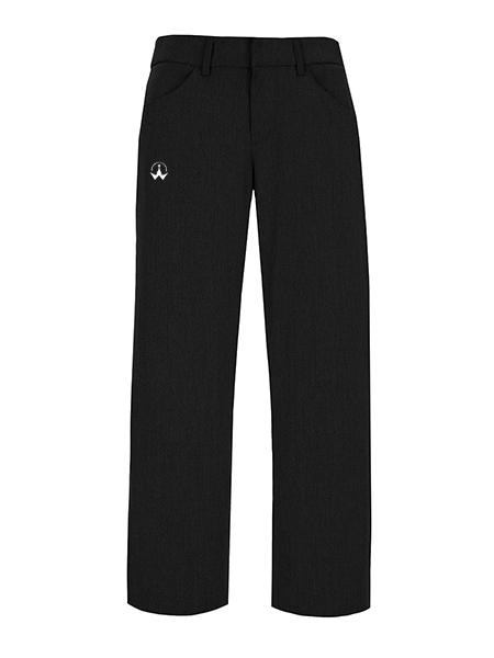 Flat Front Embroidered Dress Pant w/ Board Logo - Female