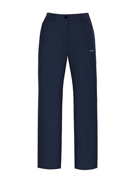 Flat Front Embroidered Casual Pant - Female