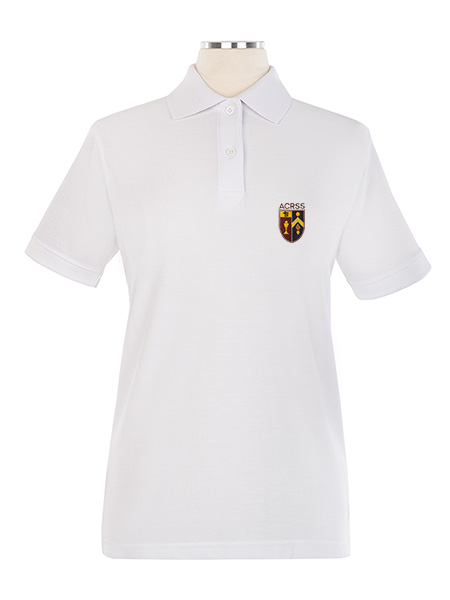 Short Sleeve Cotton Fitted Embroidered Golf Shirt - Female