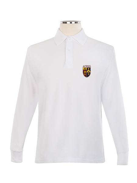 Long Sleeve Cotton Embroidered Golf Shirt - Unisex