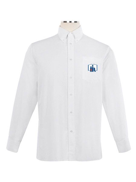 Long Sleeve Embroidered Oxford Shirt - Unisex