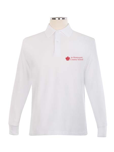 Long Sleeve Pique Embroidered Golf Shirt - Unisex