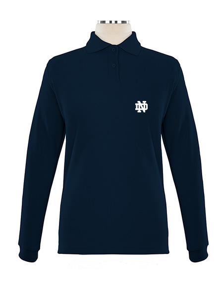 Long Sleeve Pique Embroidered Golf Shirt - Female